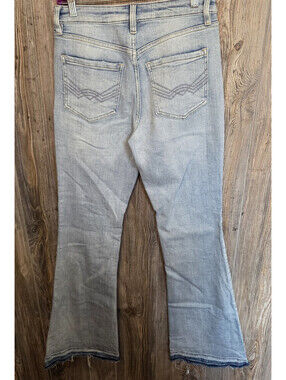 Idyllwind by Miranda Lambert Boot Flare Denim Blue Jeans Size 4 (27x34) Raw Hem